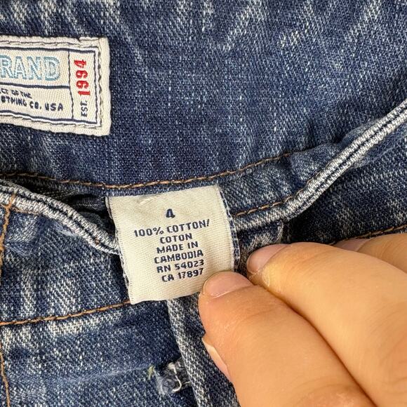 Old Navy Jean Mini Skirt Pockets Vintage Y2K 2000s Dark Wash Women's Size 4 - Picture 6 of 9